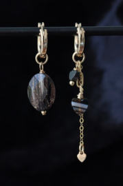 Asymmetrische 14k gold filled gouden oorbellen