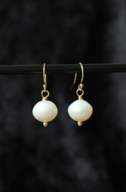 Natuurlijke zoetwaterparel 14k gold filled gouden of 925 zilveren oorbellen