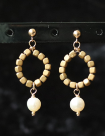 Hematiet 14k gold filled gouden oorbellen,
