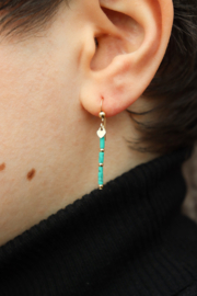Howliet in veel kleuren 14k gold filled gouden oorbellen,