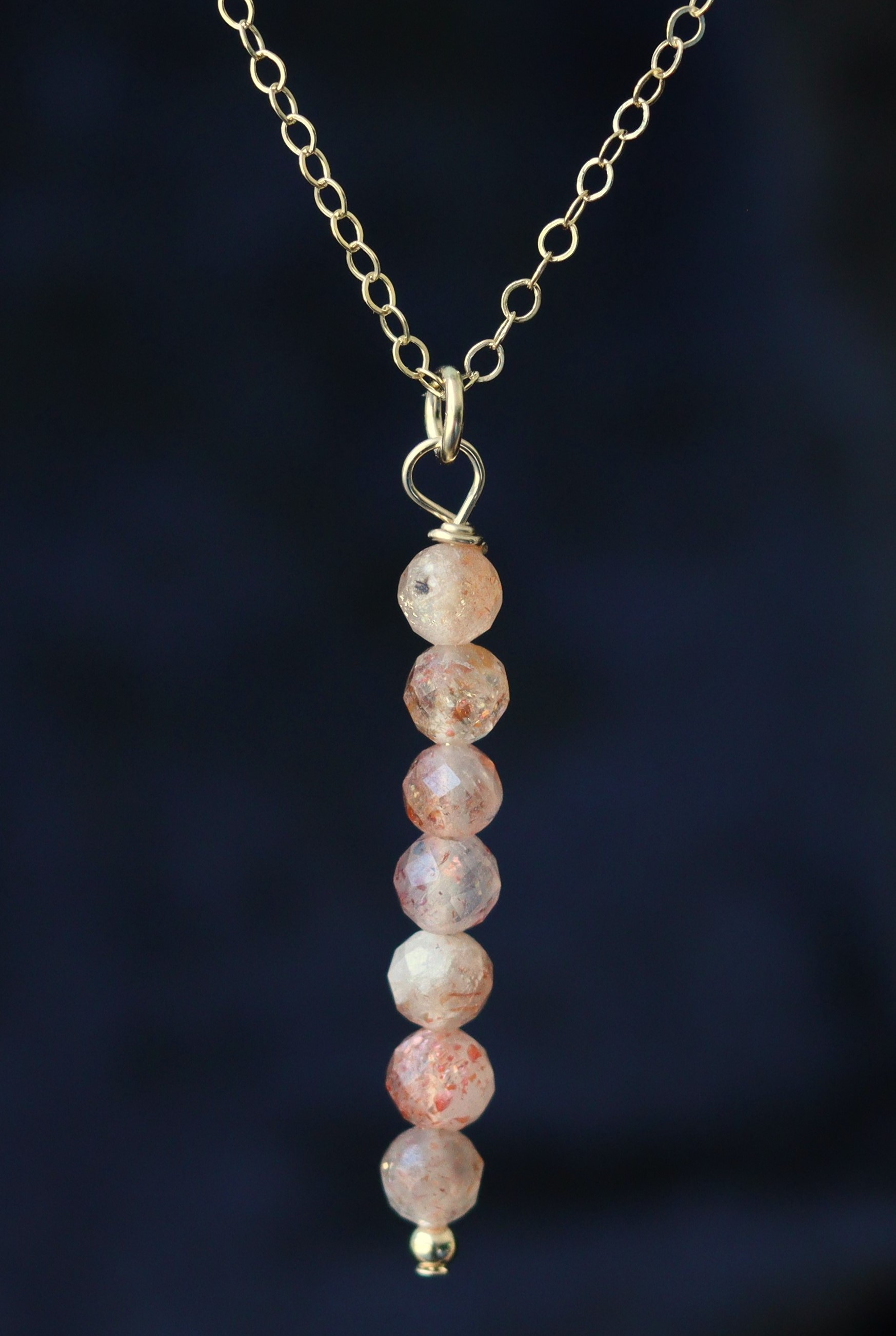 Zonnesteen 14k gold filled gouden ketting