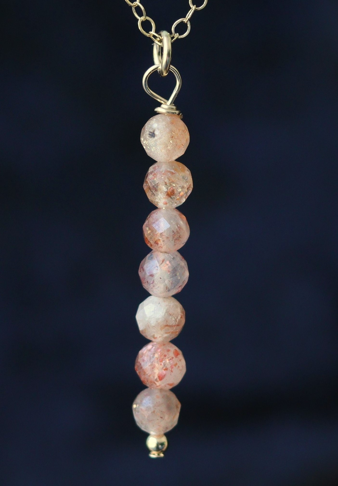 Zonnesteen 14k gold filled gouden ketting