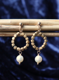 Hematiet 14k gold filled gouden oorbellen,