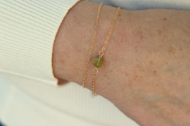 peridoot armband gold filled of 925 zilver