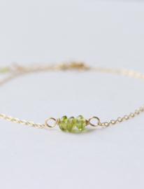 peridoot armband gold filled of 925 zilver