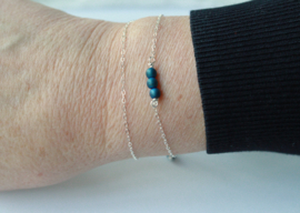 hematiet armband gold filled of 925 zilver