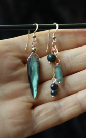 Asymmetrische 14k gold filled oorbellen
