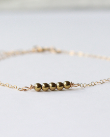 hematiet armband gold filled