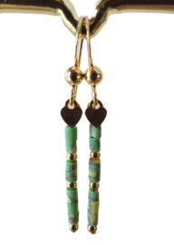 Howliet in veel kleuren 14k gold filled gouden oorbellen,
