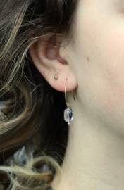 Ametrien gold filled 14k goud of 925 zilveren creool oorbellen