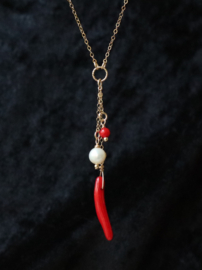 Koraal stokjes gold filled 14k gouden ketting