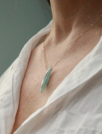 Aquamijn 14k gold filled of 925 zilveren ketting