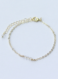 Zoetwaterparel armband gold plated
