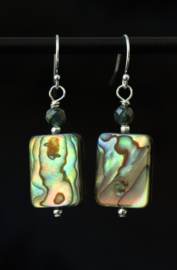 Abelone shell 925 zilveren oorbellen of 14k gold filled goud