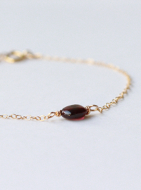 echte granaat armband gold filled of 925 zilver