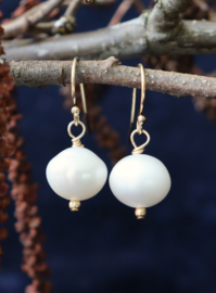 Natuurlijke zoetwaterparel 14k gold filled gouden of 925 zilveren oorbellen