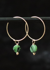 Ruby Zoisiet gold filled 14k goud of 925 zilveren creool oorbellen