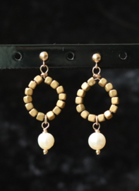 Hematiet 14k gold filled gouden oorbellen,