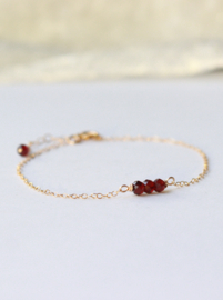 echte granaat armband gold filled of 925 zilver