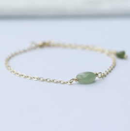 Aventurijn armband gold plated