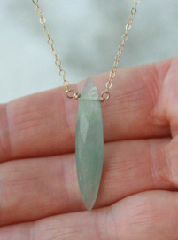 Aquamijn 14k gold filled of 925 zilveren ketting