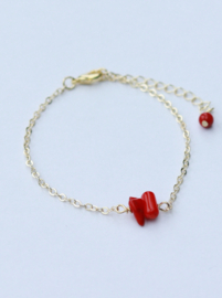 Koraal armband gold plated