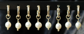 Zoetwaterparel 14k gold filled gouden of 925 zilveren oorbellen