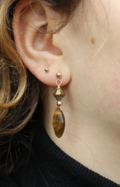 Tijgeroog 14k gold filled gouden