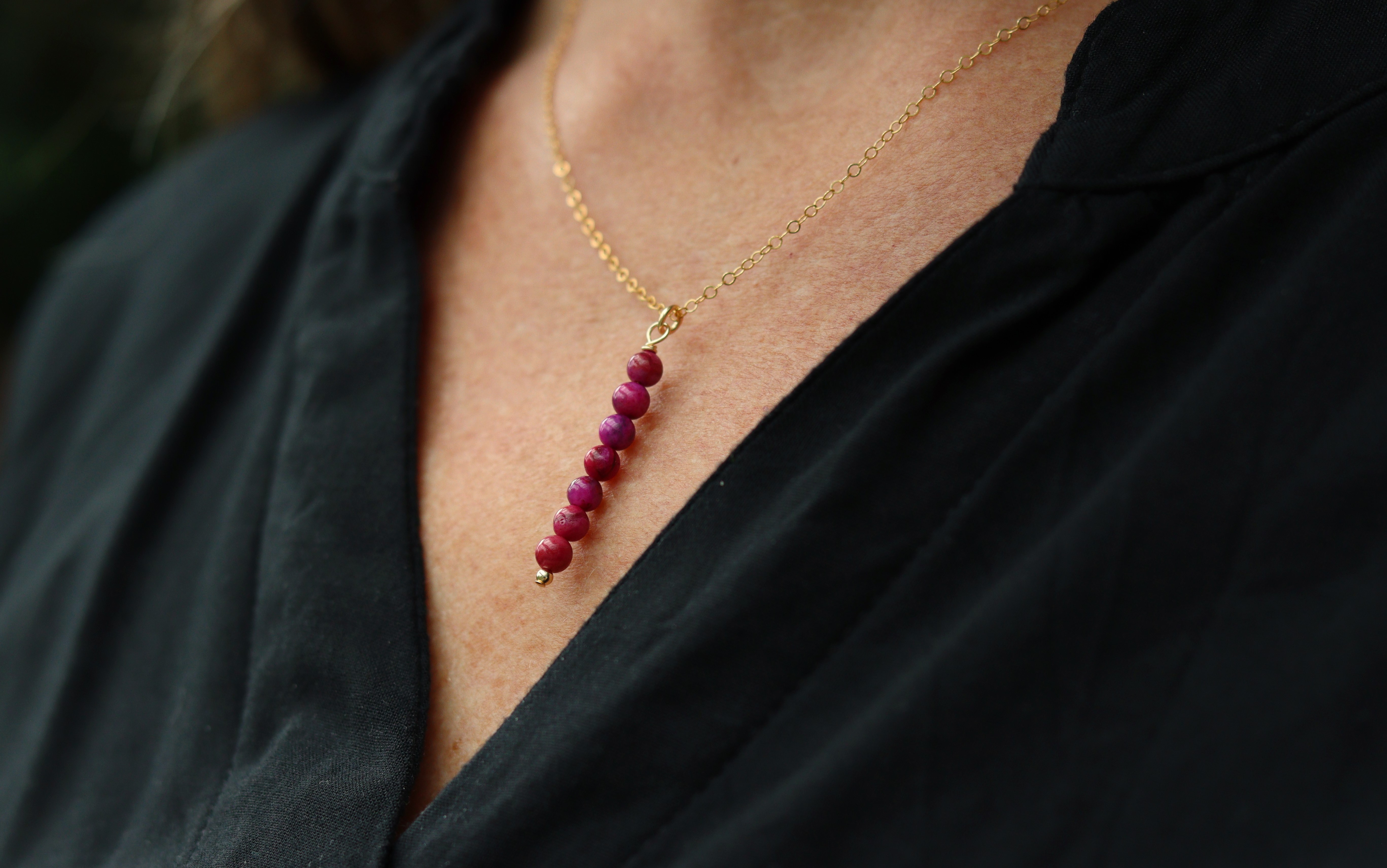 Agaat tube 14k gold filled gouden of 925 zilveren ketting