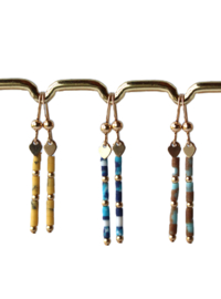 Howliet in veel kleuren 14k gold filled gouden oorbellen,