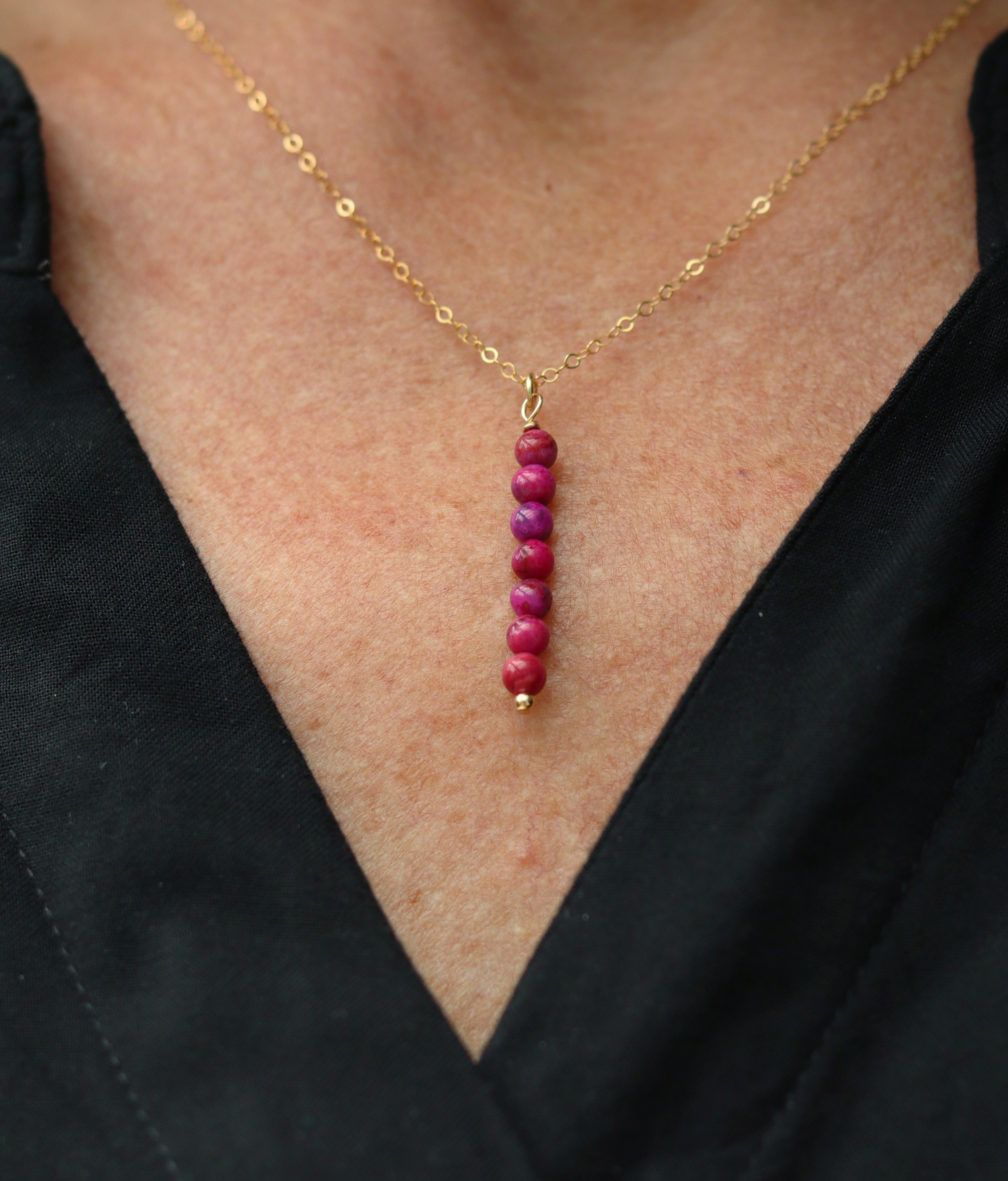 Agaat tube 14k gold filled gouden of 925 zilveren ketting