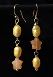 Topaas ster 14 k gold filled goud