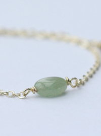 Aventurijn armband gold plated