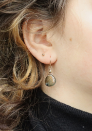 Labradoriet 14k gold filled gouden oorbellen
