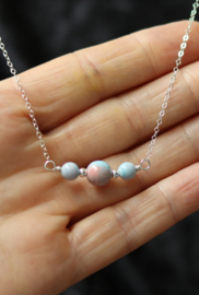 Agaat 925 zilveren choker