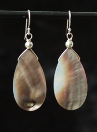 Black lip shell pearl 925 zilver oorbellen of 14k gold filled oorbellen,