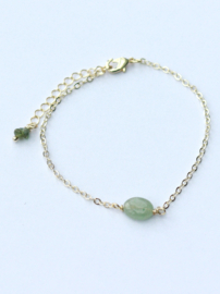 Aventurijn armband gold plated