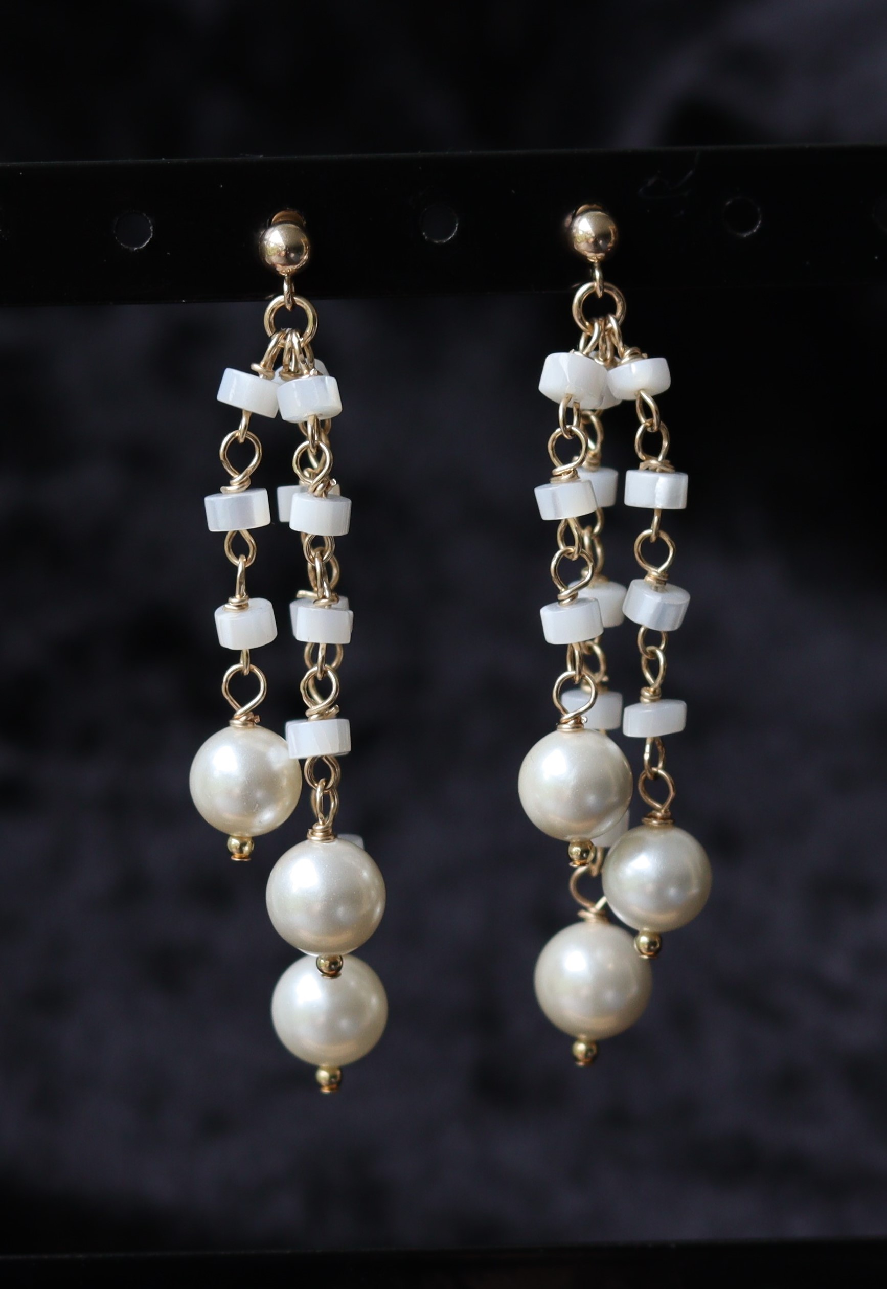 Parel 14k gold filled gouden oorbellen