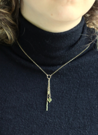Peridoot 925 zilveren of 14 k gold filled gouden ketting