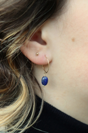 Lapis lazuli gold filled 14k goud of925 zilveren oorbellen