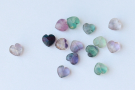 Fluoriet hart 14k gold filled gouden ketting