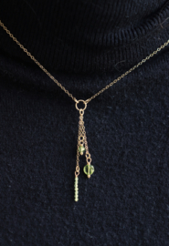 Peridoot 925 zilveren of 14 k gold filled gouden ketting