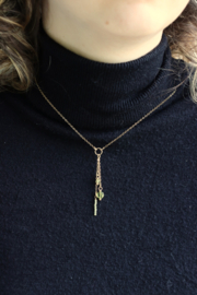 Peridoot 925 zilveren of 14 k gold filled gouden ketting
