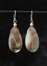 Black lip shell pearl 925 zilver oorbellen of 14k gold filled oorbellen,