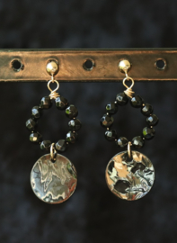 Onyx 14k gold filled gouden of 925 zilveren oorbellen