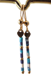 Howliet in veel kleuren 14k gold filled gouden oorbellen,