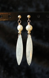 Maansteen 14k gold filled oorbellen,