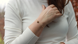 Tijgeroog armband gold plated