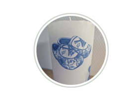 Gedecoreerde kaars Holland thema  NIEUW!!!