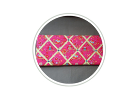 Wandbord uiltjes roze